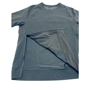 Lululemon City Sweat Crew Black Sweatshirt Zipper Men Size Small Women Medium